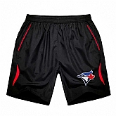 Men's Toronto Blue Jays Black Red Stripe MLB Shorts,baseball caps,new era cap wholesale,wholesale hats